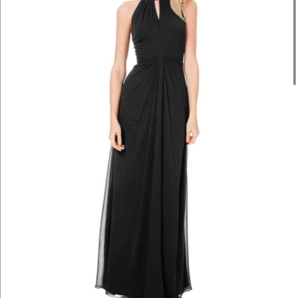 #Levkoff by Bill Levkoff 7038 Halter Keyhole Bridesmaid Dress